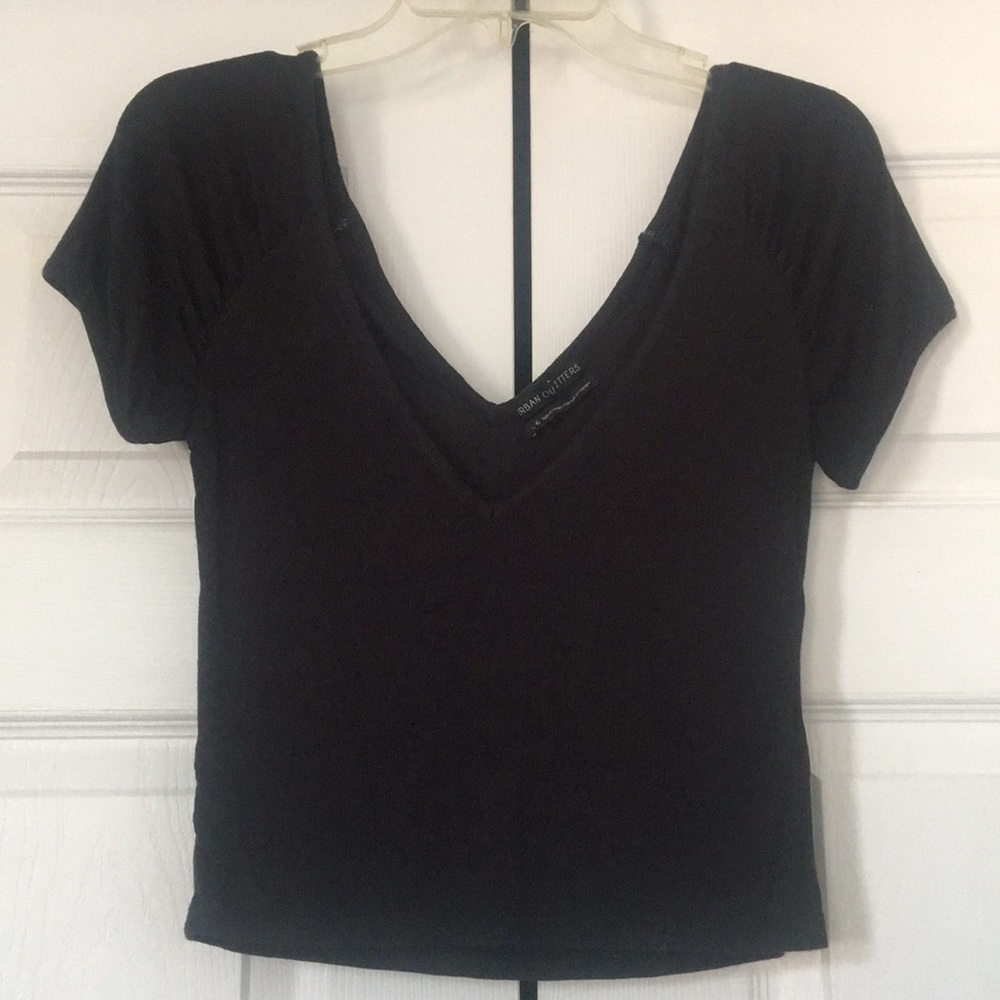 Urban Outfitters Cap Sleeve V-Neck Crop Top